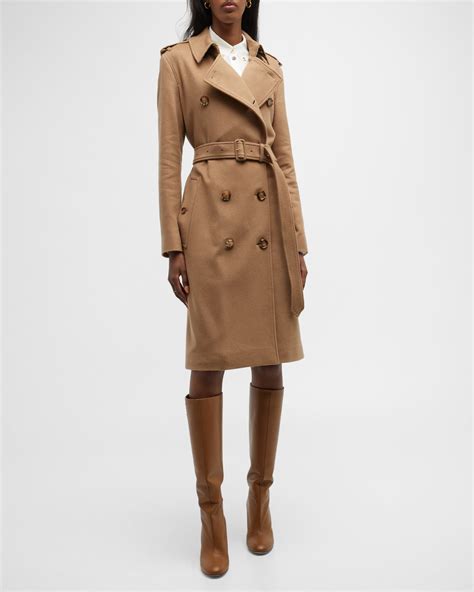 burberry cashmere trench pale nude|BURBERRY Kensington Double.